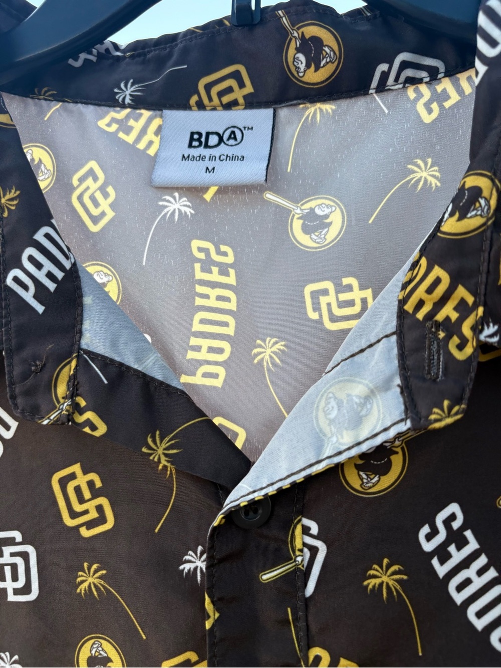 San Diego Padres Brown & Yellow Button-Up Shirt - men
